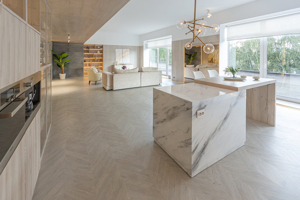 Interior kitchen flooring